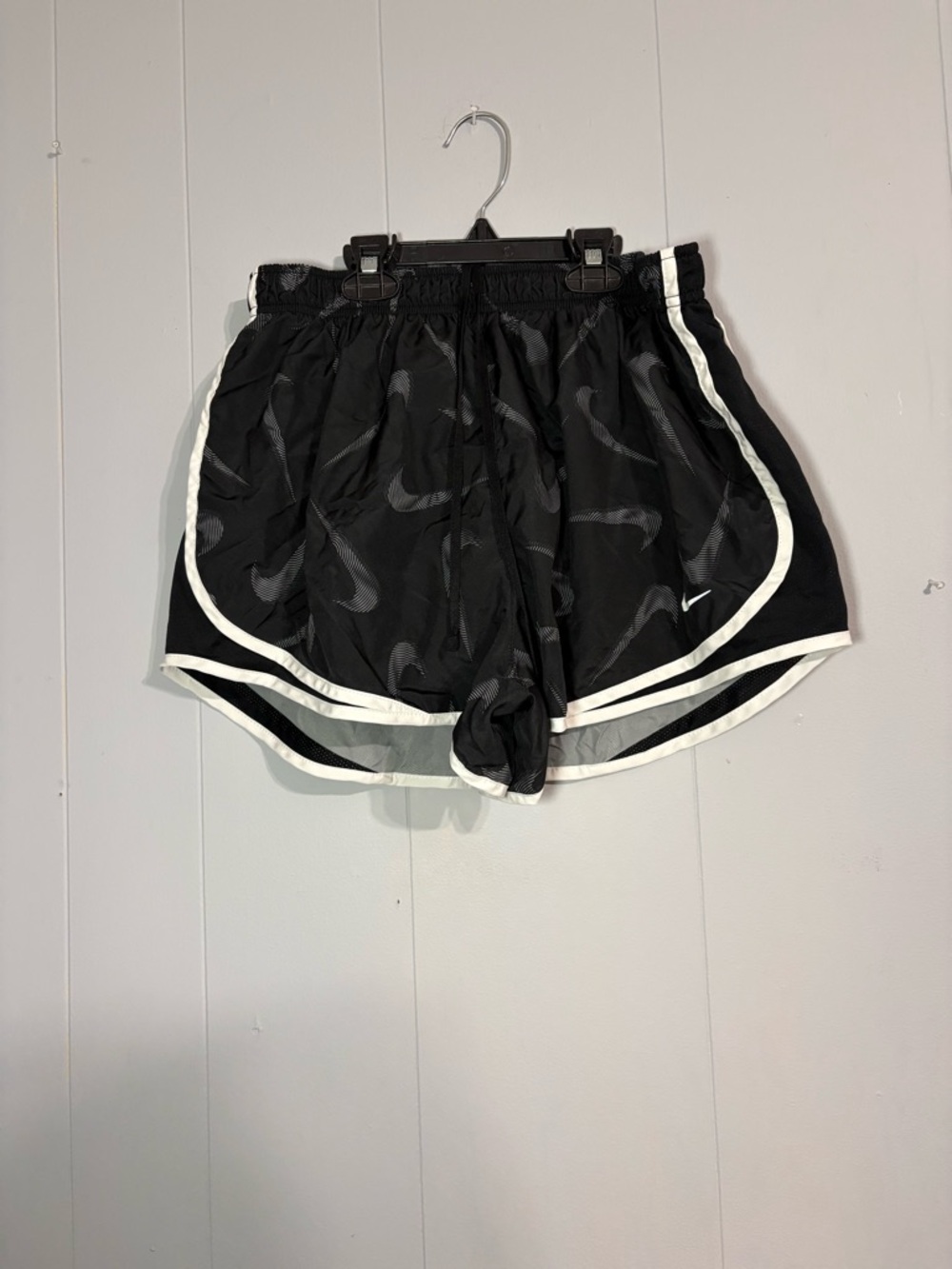 Nike Women’s Black Athletic Shorts with White Trim